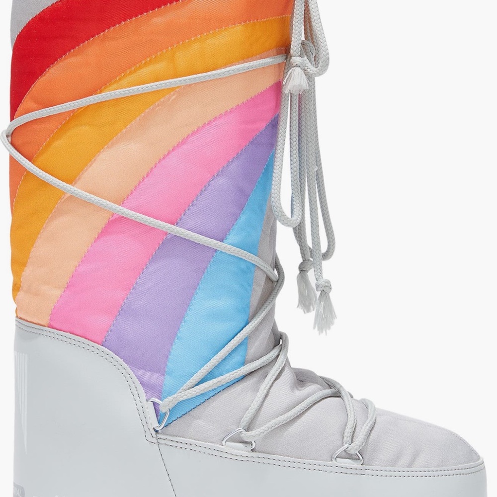 NEW Moon Boot icon rainbow waterproof boots